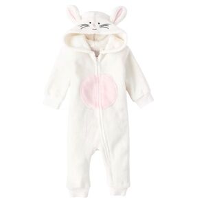 The Children’s Place Baby Bunny Coverall - One Piece Soft Fur Romper